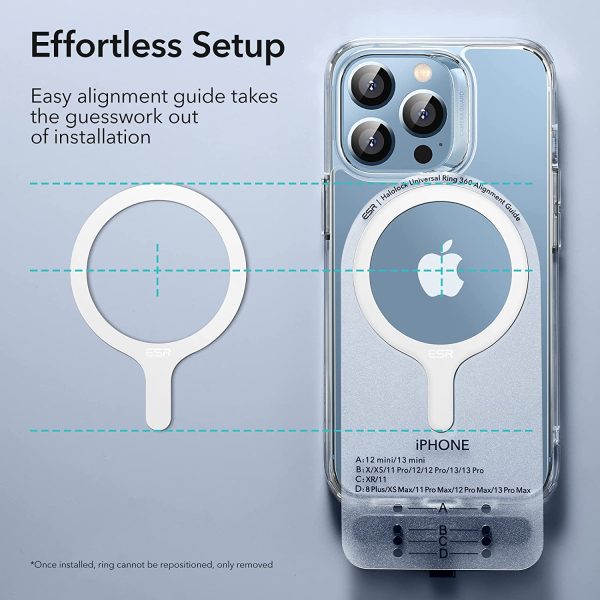 Universal Ring 360 by ESR make every case a Magsafe Enabled Case for Android & iPhone - 2 PACK - White - Image 9