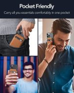 Magsafe Wallet & Stand by ESR made from Vegan Leather by ESR - Tan Brown Suede - Image 3