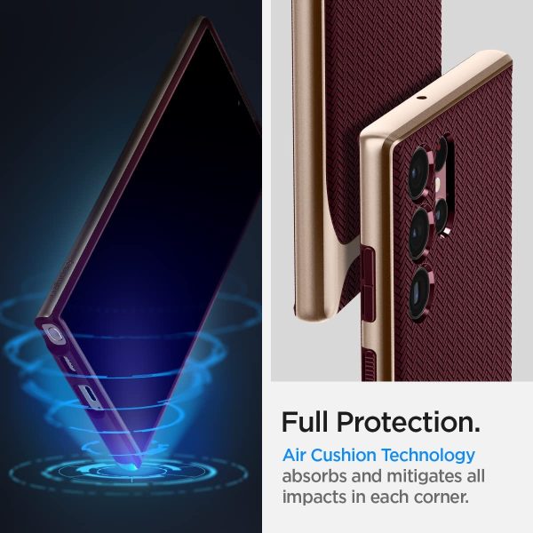 Galaxy S22 Ultra Neo Hybrid Case by Spigen - ACS04382 - Burgundy - Image 6