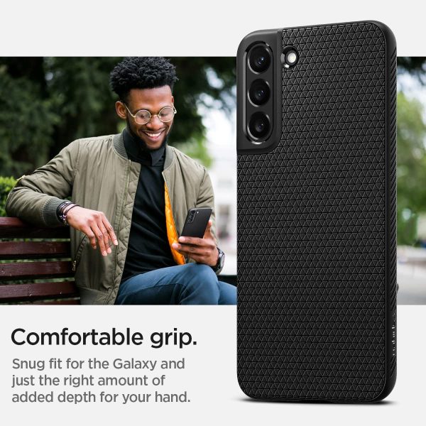 Galaxy S22 Plus Liquid Air Case by Spigen ACS03953 - Matte Black - Image 4