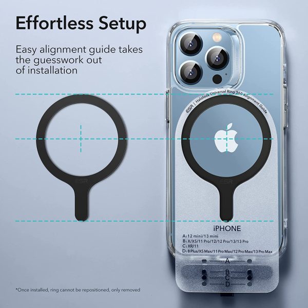 Universal Ring 360 by ESR make every case a Magsafe Enabled Case for Android & iPhone - 2 PACK - Black - Image 3