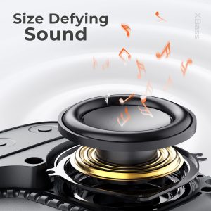 Tribit StormBox Micro 2 Portable Speaker 90dB Loud Sound Deep Bass IP67 Waterproof Small Speaker Built-in Strap, 12H Playtime, 120ft Bluetooth Range - black - Image 4