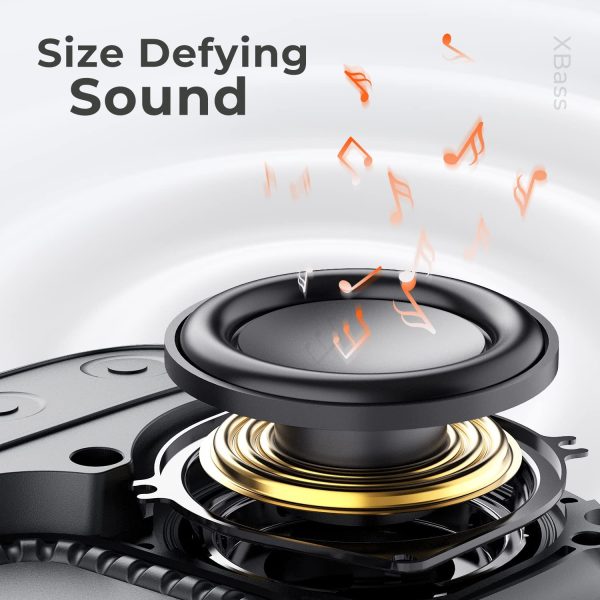 Tribit StormBox Micro 2 Portable Speaker 90dB Loud Sound Deep Bass IP67 Waterproof Small Speaker Built-in Strap, 12H Playtime, 120ft Bluetooth Range - black - Image 4