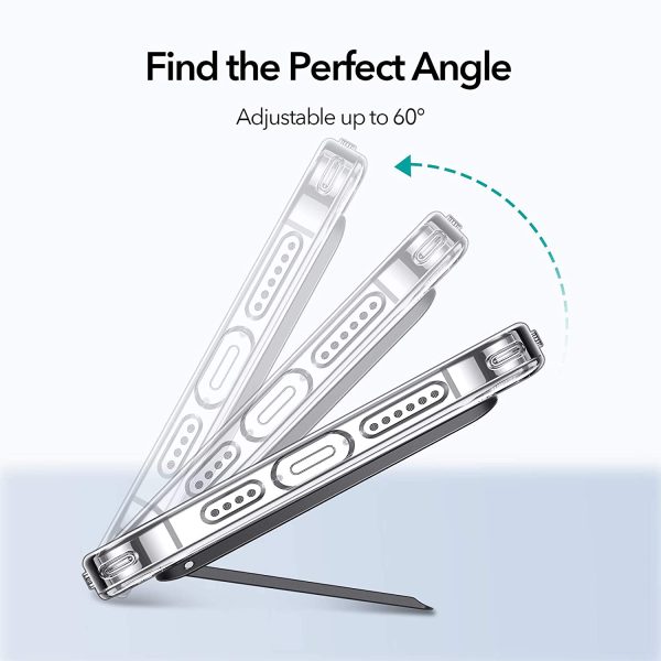 ESR Boost Phone Kickstand, Vertical and Horizontal Stand with Adjustable Angle upto 60 Degree - Black / Silver / Blue - Image 4