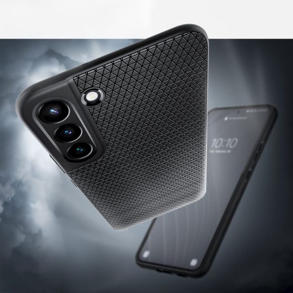 Galaxy S22 Liquid Air Case by Spigen ACS03987 - Matte Black - Image 6