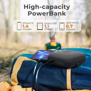 Tribit StormBox Micro 2 Portable Speaker 90dB Loud Sound Deep Bass IP67 Waterproof Small Speaker Built-in Strap, 12H Playtime, 120ft Bluetooth Range - black - Image 5