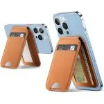 Magsafe Wallet & Stand by ESR made from Vegan Leather by ESR - Tan Brown Suede
