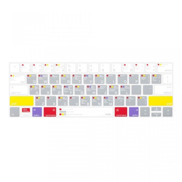 mieng-lot-ban-phim-jcpal-verskin-macos-shortcut-ke7392 MacBook Pro 13" M1 Touch Bar Variant VerSkin MacOS Shortcut TPU Keyboard Protector by JCPAL - Also for MacBook Pro 16" 2019 Touch Bar Variant - US Layout - JCP2395 - Image 9