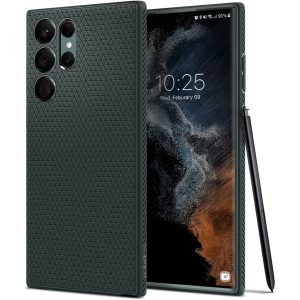 Galaxy S22 Ultra Liquid Air Case by Spigen ACS04518 - Abyss Green