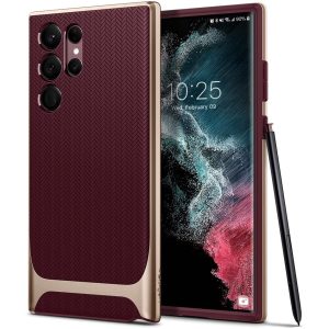 Galaxy S22 Ultra Neo Hybrid Case by Spigen - ACS04382 - Burgundy