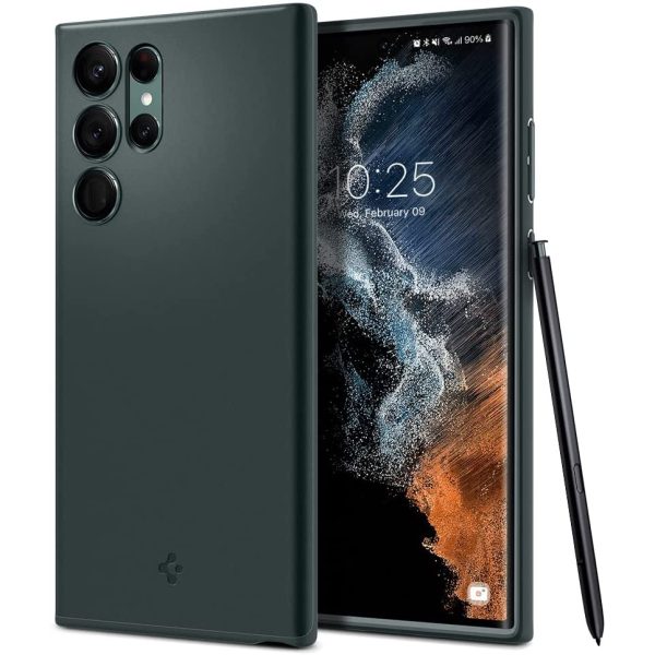 Galaxy S22 Ultra Thin Fit Case by Spigen - ACS04517 - Abyss Green - Image 1