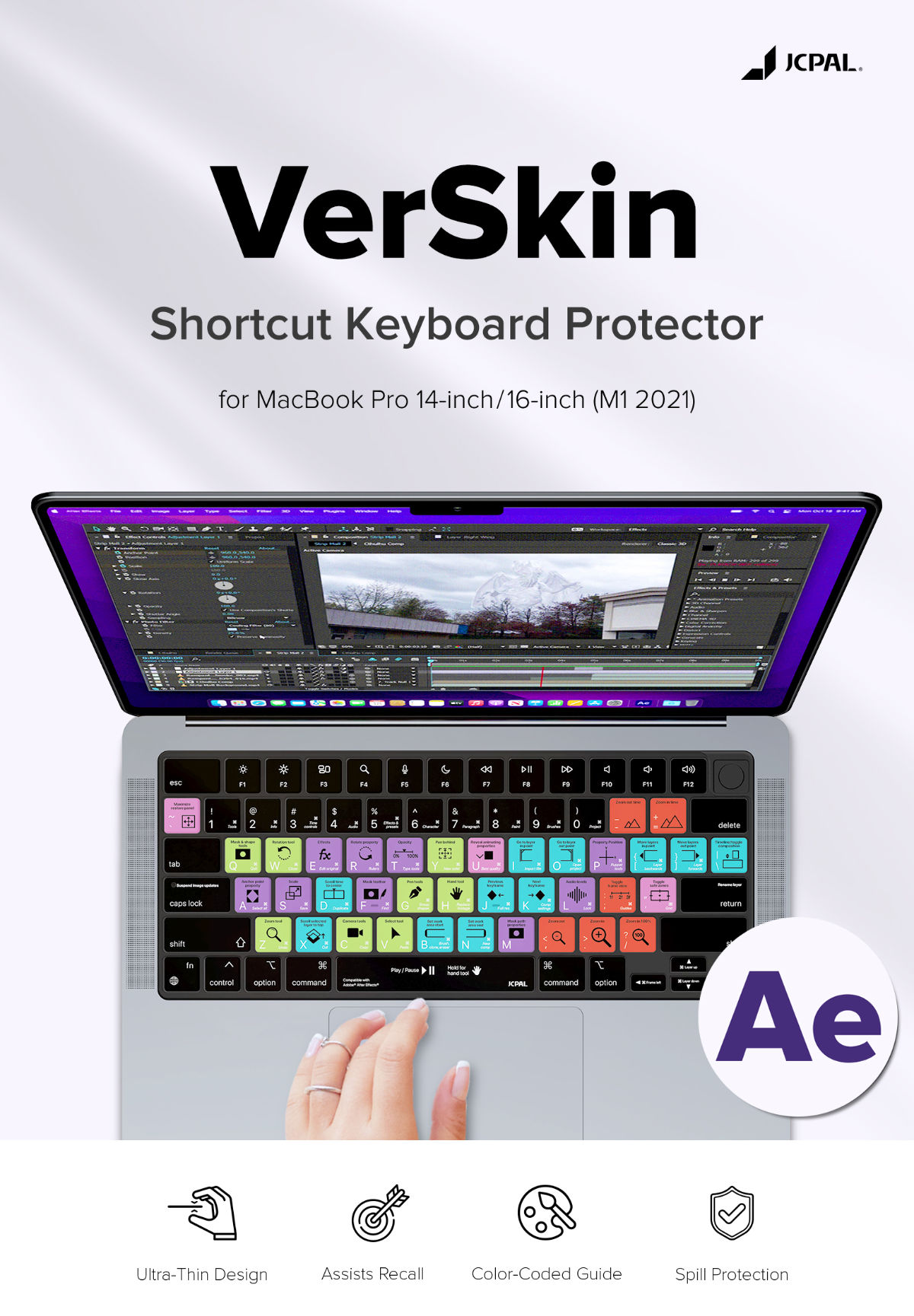 verskin jcpal macbook 14 macbook 16 adobe after effects keyboard protector 1
