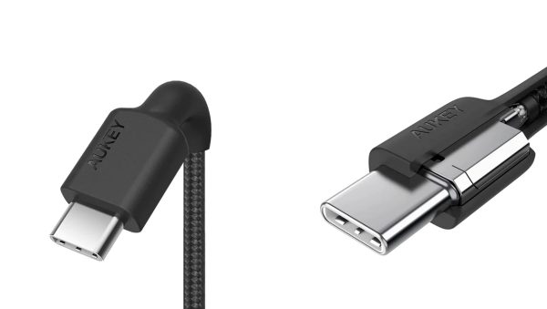 Aukey 0.9m USB-C to USB-C Cable USB 2.0 - 0.9 meter - 3 feet - CB-CD45 - Black - Image 2