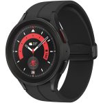 Galaxy Watch 5 Pro 45mm Bluetooth Smartwatch w/Body, Health, Fitness and Sleep Tracker, Improved Battery, Sapphire Crystal Glass, Enhanced GPS Tracking - Black Titanium