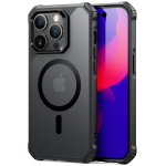Apple iPhone 14 Pro Max Air Armor Rugged TPU Case with Halolock Magnetic Ring for MagSafe Enabled Charging - Frosted Black