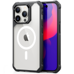 Apple iPhone 14 Pro Air Armor Rugged TPU Case with Halolock Magnetic Ring for MagSafe Enabled Charging - Clear Black