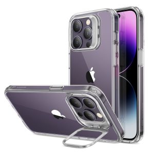 Apple iPhone 14 Pro Classic Kickstand Case Stand, Military-Grade Protection & Built-in Camera Ring Stand - Clear