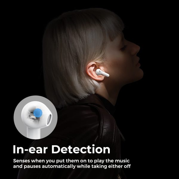 SoundPEATS True Air 3 Wireless Earbuds Mini Bluetooth V5.2 Earphones with Qualcomm QCC3040 and aptX-Adaptive, 4-Mic and CVC 8.0 Noise Cancellation, TrueWireless Mirroring Tech, in-Ear Detection, Game Mode - White - Image 4