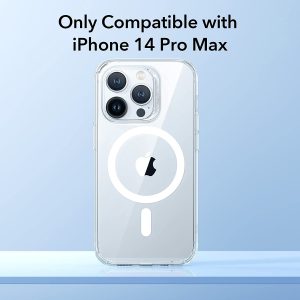 Apple iPhone 14 Pro Max Krystec Case with Halolock Ultra-Yellowing Resistant with Shockproof Military-Grade Protection and Polycarbonate Buttons - Clear - Image 3
