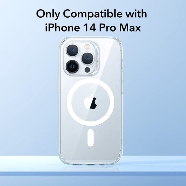 61Qj7qBH8KL._AC_SL1500_ Apple iPhone 14 Pro Max Krystec Case with Halolock Ultra-Yellowing Resistant with Shockproof Military-Grade Protection and Polycarbonate Buttons - Clear - Image 3