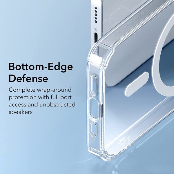 61eMSVyjd2L._AC_SL1500_ Apple iPhone 14 Pro Max Krystec Case with Halolock Ultra-Yellowing Resistant with Shockproof Military-Grade Protection and Polycarbonate Buttons - Clear - Image 2