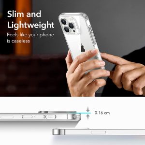Apple iPhone 14 Pro Max Project Zero Case Series Thin Silicone Cover, Slim Transparent TPU Phone Case - Clear - Image 3