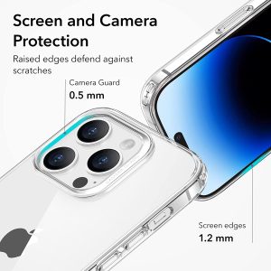 Apple iPhone 14 Pro Max Project Zero Case Series Thin Silicone Cover, Slim Transparent TPU Phone Case - Clear - Image 9