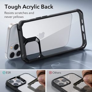 Apple iPhone 14 Pro Air Armor Rugged TPU Case - Clear Black - Image 5