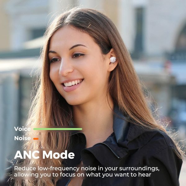 SoundPEATS Mini Pro Hybrid Active Noise Cancelling Wireless Earbuds, Bluetooth 5.2 Headphones with ANC, QCC3040, aptX Adaptive - AMT - White - Image 5