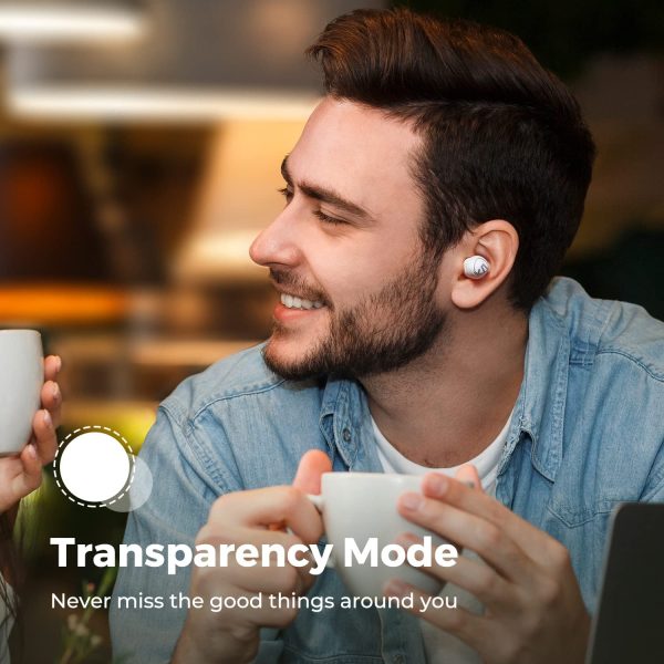 SoundPEATS Mini Pro Hybrid Active Noise Cancelling Wireless Earbuds, Bluetooth 5.2 Headphones with ANC, QCC3040, aptX Adaptive - AMT - White - Image 4