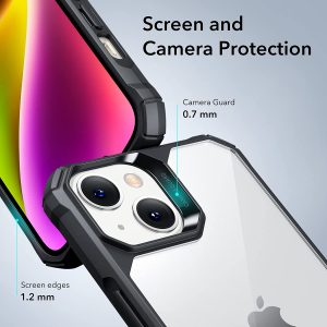 Apple iPhone 14 Plus Air Armor Rugged TPU Case - Clear Black - Image 2