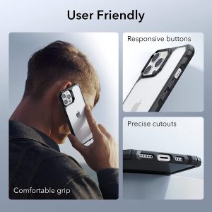 Apple iPhone 14 Pro Air Armor Rugged TPU Case - Clear Black - Image 3