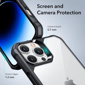 Apple iPhone 14 Pro Air Armor Rugged TPU Case - Clear Black - Image 4