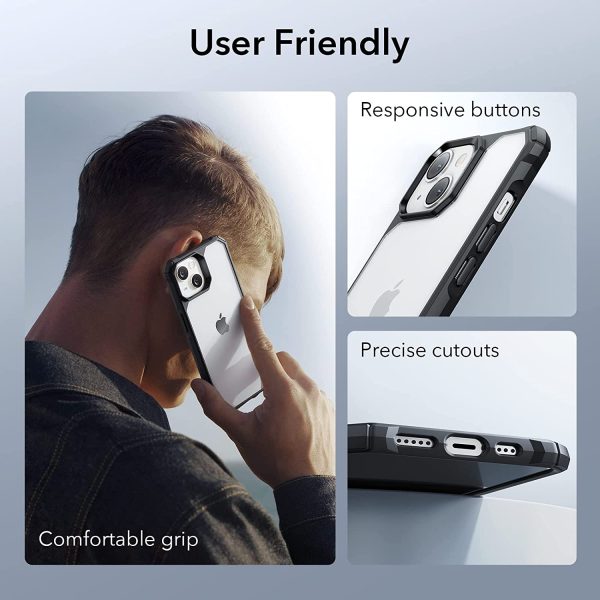 Apple iPhone 14 Plus Air Armor Rugged TPU Case - Clear Black - Image 4