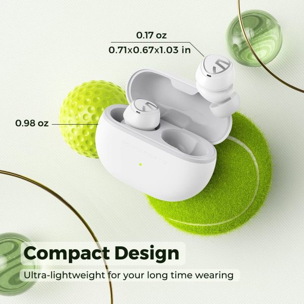 SoundPEATS Mini Pro Hybrid Active Noise Cancelling Wireless Earbuds, Bluetooth 5.2 Headphones with ANC, QCC3040, aptX Adaptive - AMT - White - Image 6