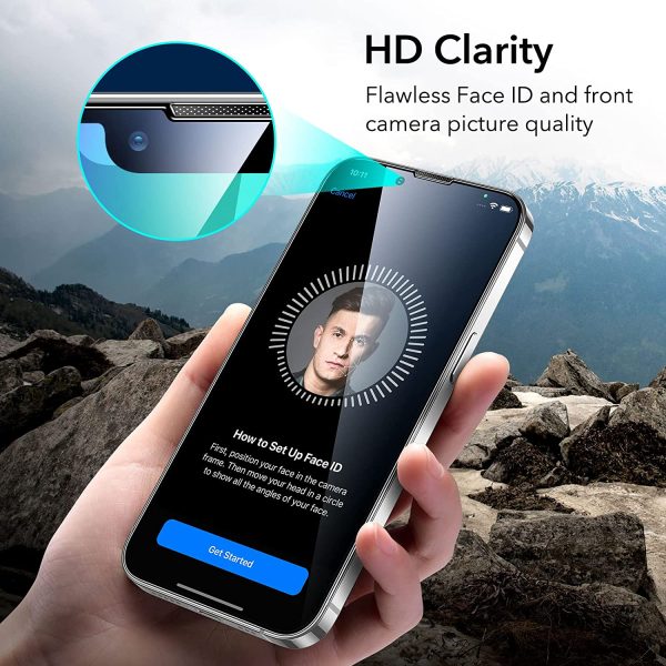 Apple iPhone 14 Plus Armorite Super Tough Glass Protector 2 PACK with Easy Installation Frame by ESR also for iPhone 13 Pro Max - Image 7