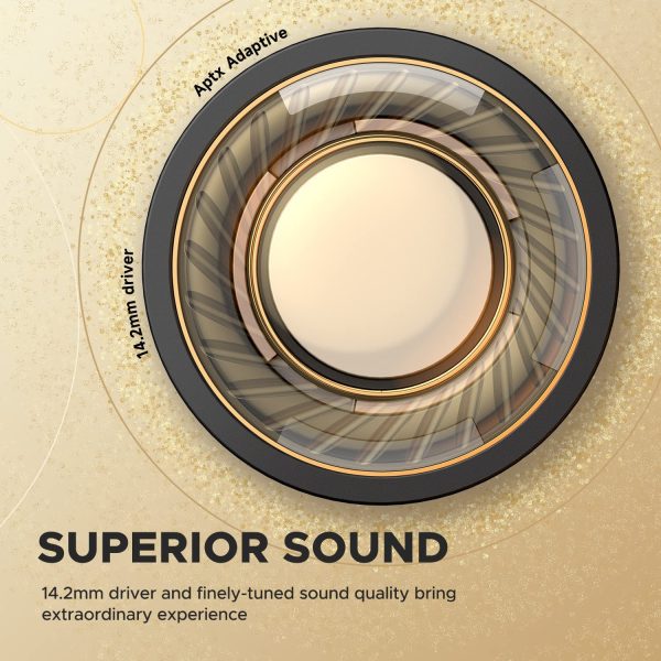 SoundPEATS Air3 Deluxe Wireless Earbuds Bluetooth 5.2 Earphones with QCC3040 aptX-Adaptive, TrueWireless Mirroring, 4 Microphones and CVC 8.0 for Clear Calls, 14.2mm Driver, Total 22Hrs, App Support - Black - BB - Image 9