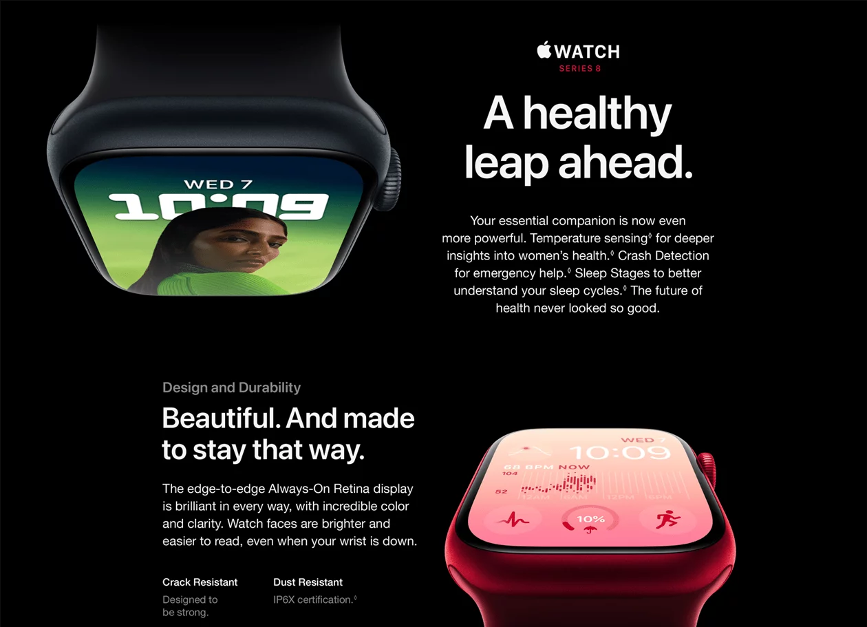 Apple Watch Series 8 45 mm GPS Midnight Color Midnight Band