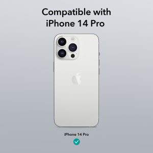 Apple iPhone 14 Pro Classic Kickstand Case Stand, Military-Grade Protection & Built-in Camera Ring Stand - Clear - Image 2