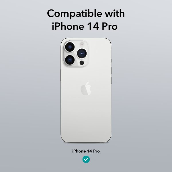 Apple iPhone 14 Pro Classic Kickstand Case Stand, Military-Grade Protection & Built-in Camera Ring Stand - Clear - Image 2