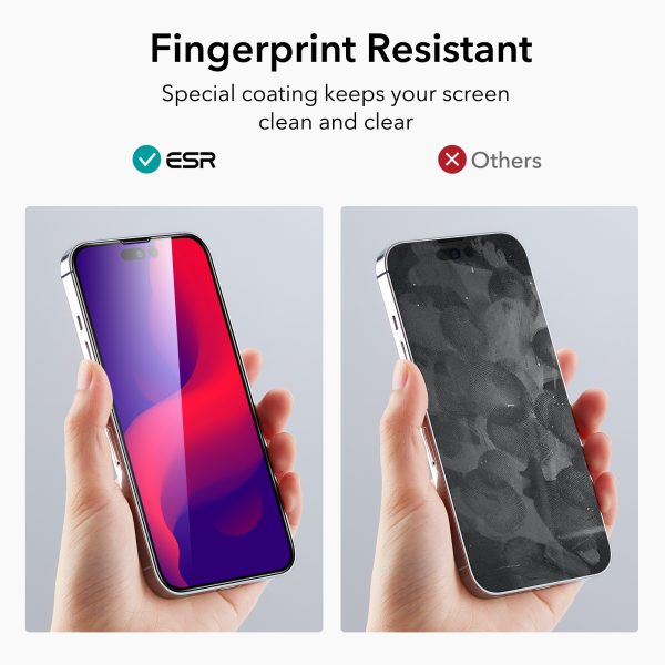 Apple iPhone 14 Pro Screen Shield Glass Protector 2 PACK with Easy Installation Frame by ESR - Image 7