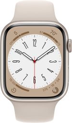 Apple Watch Series 8 - GPS, 45mm - Starlight Aluminum Case with Starlight Sport Band - Image 6