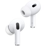 Apple AirPods Pro 2022 Wireless Earbuds with MagSafe Charging Case. Active Noise Cancelling, Personalized Spatial Audio, Customizable Fit, Bluetooth Headphones for iPhone - White