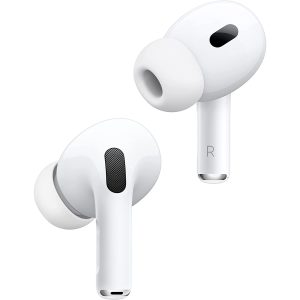 Apple AirPods Pro 2022 Wireless Earbuds with MagSafe Charging Case. Active Noise Cancelling, Personalized Spatial Audio, Customizable Fit, Bluetooth Headphones for iPhone - White