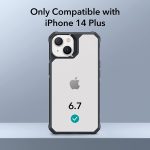 Apple iPhone 14 Plus Air Armor Rugged TPU Case - Clear Black - Image 7