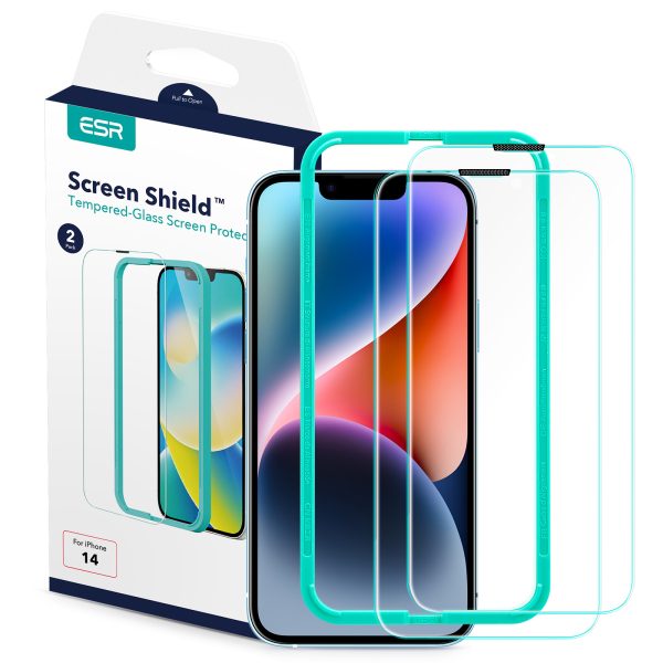 Apple iPhone 14 Plus / iPhone 13 Pro Max Screen Shield Glass Protector 2 PACK with Easy Installation Frame by ESR - Image 2
