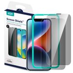 Apple iPhone 14 Plus / iPhone 13 Pro Max Privacy Screen Shield Glass Protector with Easy Installation Frame by ESR - 2 PACK