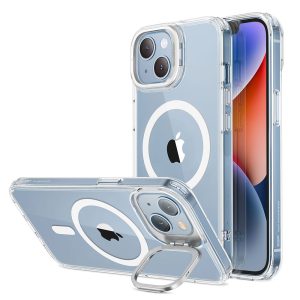 Apple iPhone 14 Plus Classic Kickstand Case with Halolock MagSafe-Compatible Case with Stand, Military-Grade Protection & Built-in Camera Ring Stand - Clear