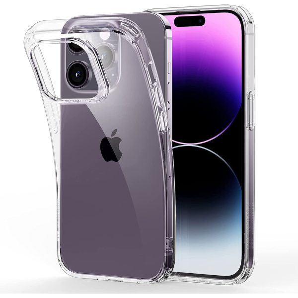 iphone 14 pro max project zero silicon tpu case Apple iPhone 14 Pro Max Project Zero Case Series Thin Silicone Cover, Slim Transparent TPU Phone Case - Clear - Image 1
