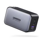 UGREEN Nexode 65W USB C Charger - 3 Ports GaN Charger PD USB C Fast Charger Power Adapter Foldable Compatible with MacBook Pro/Air, Dell XPS, iPhone 13 Pro Max, iPad Pro, Galaxy S22, Pixel, Steam Deck - 10334 - US Foldable Plug